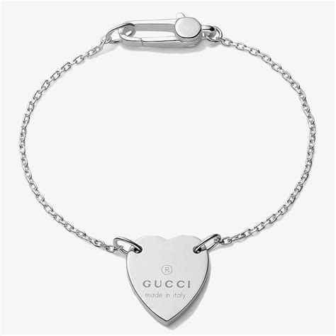 bracelet gucci coeur|Gucci trademark bracelet.